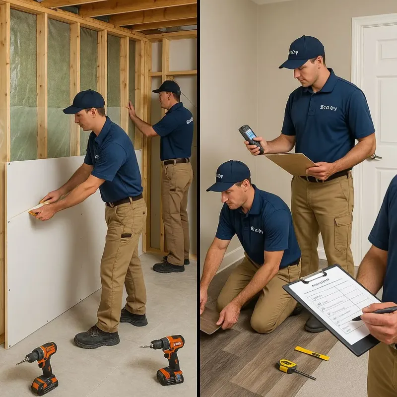 Repairs and Reconstruction process in Minoa, NY